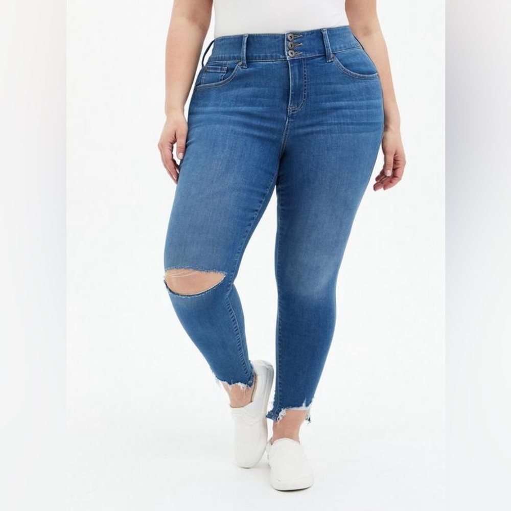 Torrid Jegging Skinny Super Soft High-Rise Destructed Jean